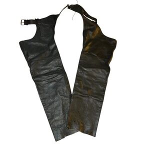 Men's Vintage Barney’s Leather Motorcycle Chaps Size XL